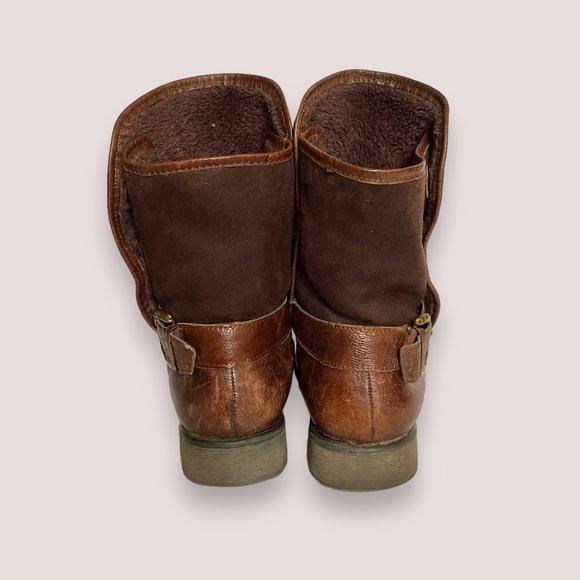 Baretraps Select Brown Leather Ankle Boots w/Belt Detail & Faux Fur Lining SZ 9 - Picture 8 of 12